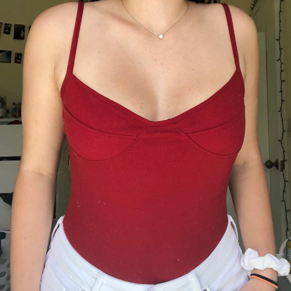 Maroon/red bodysuit
